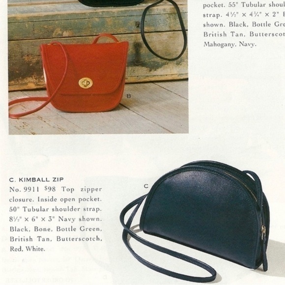 INTAGE COACH KIMBALL HALF-MOON BLACK LEATHER CROSSBODY BAG 9911 - Picture 16 of 16